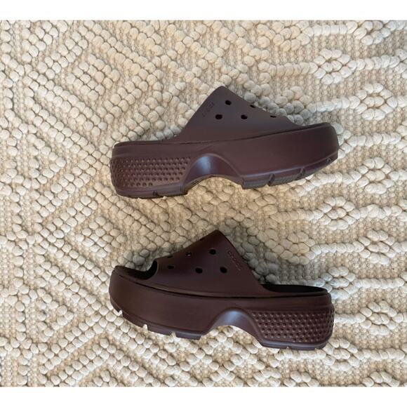 Crocs Women's Stomp Slide Mocha Brown Women Size 10 - Picture 2 of 10